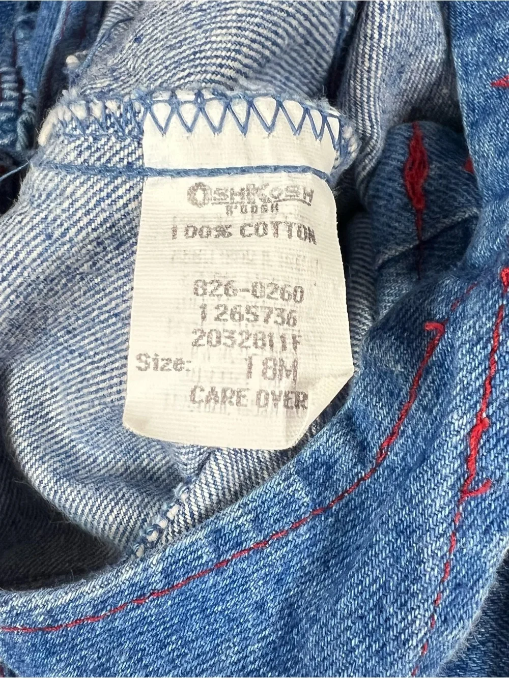 Vintage OshKosh Boys Vestbak Denim Bubble Overalls Trains 18M 90’s